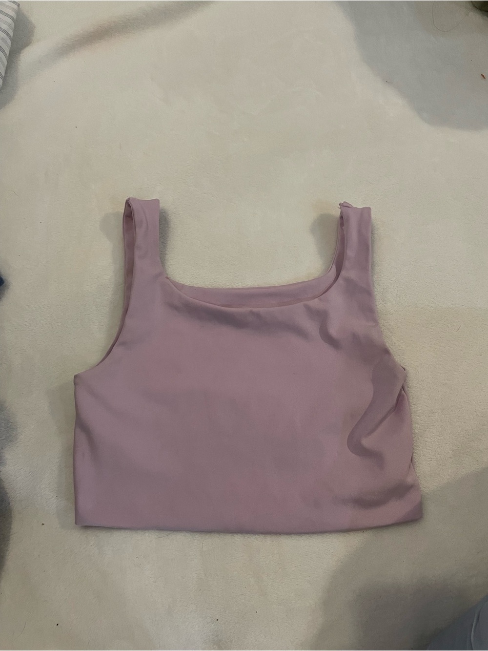 Zara Lilac Square-Neck Crop Tank
